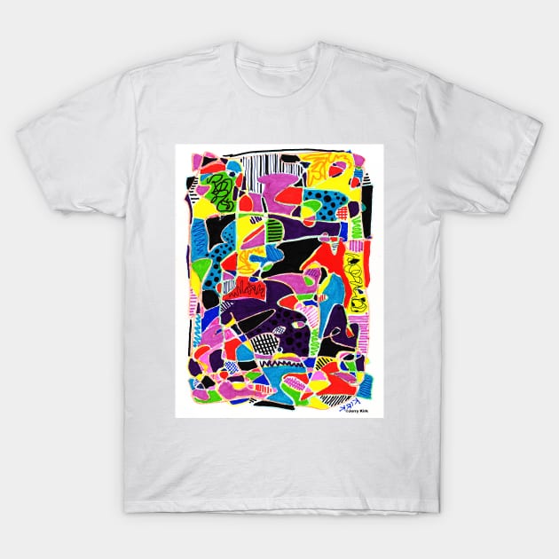 'STREETMAP THROUGH A FUNKY NEIGHBORHOOD' T-Shirt by jerrykirk